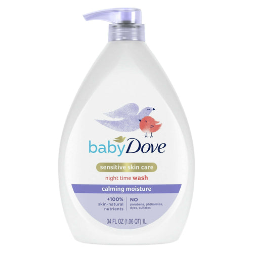 Baby Dove Sensitive Skin Body Wash Calming Moisture Hypoallergenic & Tear-Free, 34 oz EasyOptionXY LLC