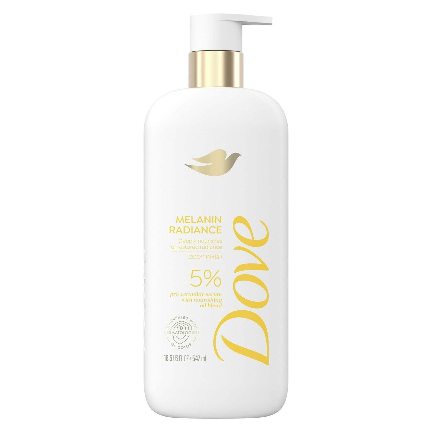 Dove Melanin Radiance Body Wash 5% Pro-Ceramide Serum with Nourishing Oil Blend All Skin, 18.5 oz EasyOptionXY LLC