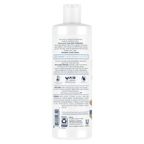 Dove Love Your Lasting Length Strengthening Daily Conditioner with Rice Protein, 13.5 fl oz EasyOptionXY LLC