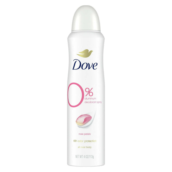 Dove 0% Aluminum Women's Deodorant Spray, Rose Petals, 4 oz EasyOptionXY LLC