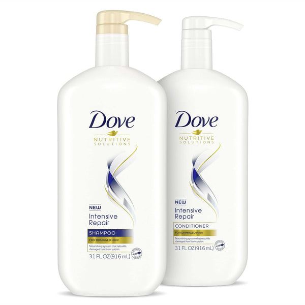Dove Nutritive Solutions Shampoo and Conditioner with Pump Intensive Repair 31 oz 2 Count EasyOptionXY LLC