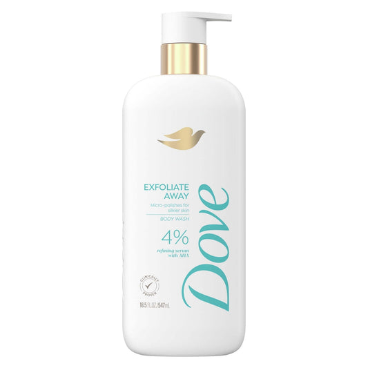 Dove Exfoliate Away Body Wash 4% Refining Serum with AHA All Skin Type, 18.5 oz EasyOptionXY LLC