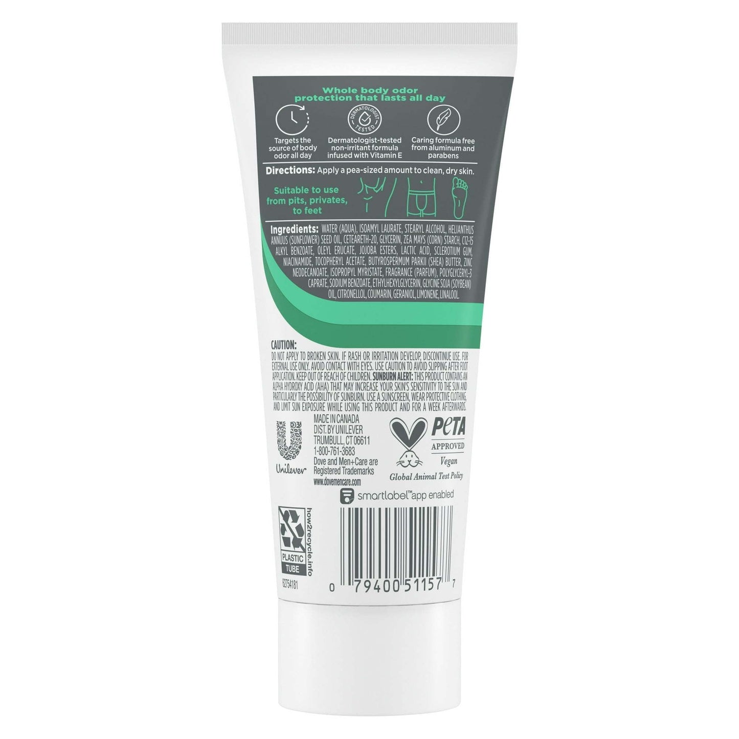 Dove Men +Care Whole Body Deo Cream Men's Deodorant, Bamboo & Aloe 2.5 oz EasyOptionXY LLC