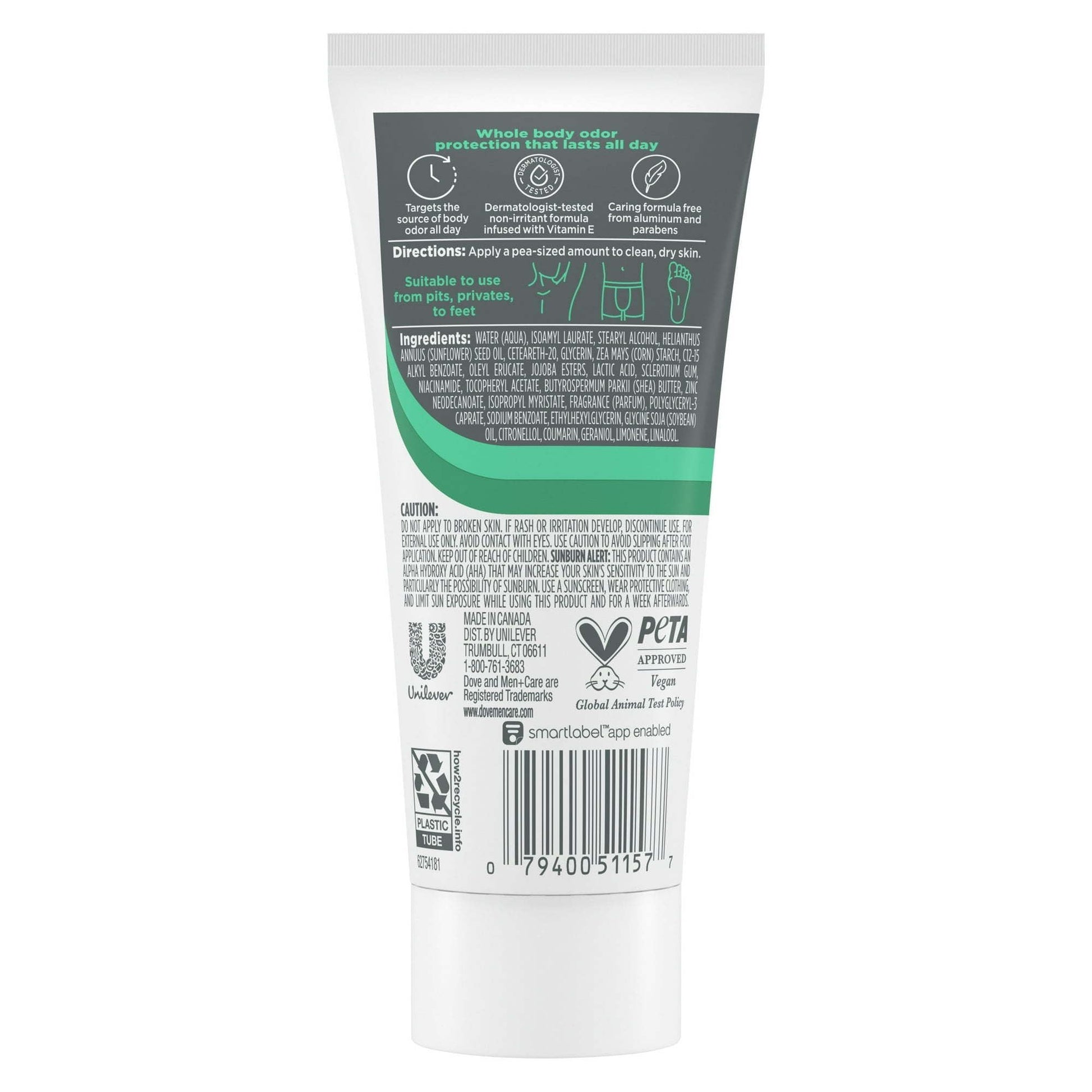 Dove Men +Care Whole Body Deo Cream Men's Deodorant, Bamboo & Aloe 2.5 oz EasyOptionXY LLC