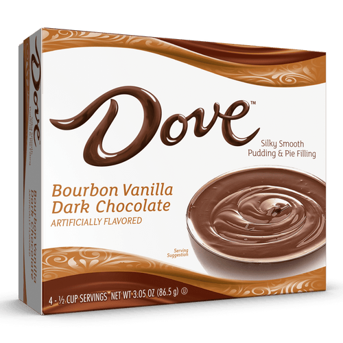 Dove Bourbon Vanilla Dark Chocolate Instant Pudding Mix and Pie Filling, 4 Servings, 3.03 oz EasyOptionXY LLC