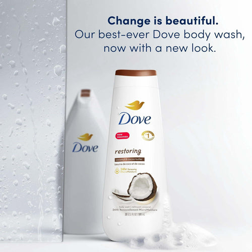 Dove Restoring Long Lasting Gentle Women's Body Wash Twin Pack, Coconut and Cocoa Butter, 20 fl oz EasyOptionXY LLC