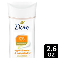 Dove Even Tone Women's Antiperspirant Deodorant Stick, Apple Blossom & Mango Butter, 2.6 oz EasyOptionXY LLC