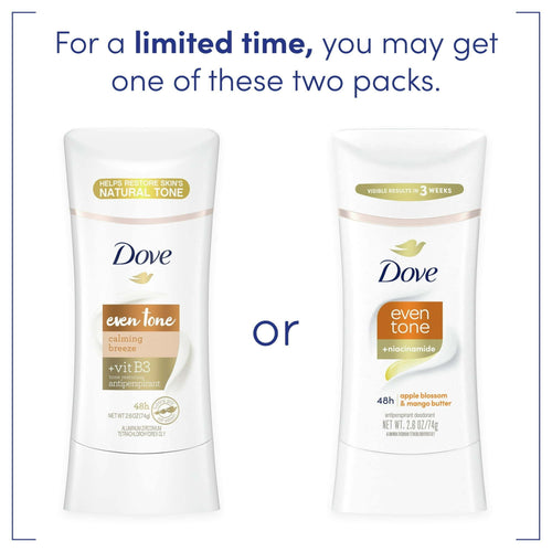 Dove Even Tone Women's Antiperspirant Deodorant Stick, Apple Blossom & Mango Butter, 2.6 oz EasyOptionXY LLC