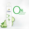 Dove 0% Aluminum Women's Deodorant Spray, Cucumber and Green Tea, 4 oz EasyOptionXY LLC