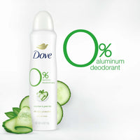 Dove 0% Aluminum Women's Deodorant Spray, Cucumber and Green Tea, 4 oz EasyOptionXY LLC