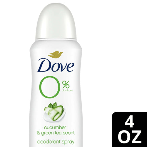 Dove 0% Aluminum Women's Deodorant Spray, Cucumber and Green Tea, 4 oz EasyOptionXY LLC