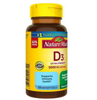 Nature Made Extra Strength Vitamin D3 5000 IU (125 mcg) Softgels, Dietary Supplement for Bone and Immune Health Support, 100 Count EasyOptionXY LLC