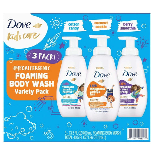 Dove Kids Care Foaming Body Wash Variety Pack 13.5 Fluid Ounce (Pack of 3) EasyOptionXY LLC