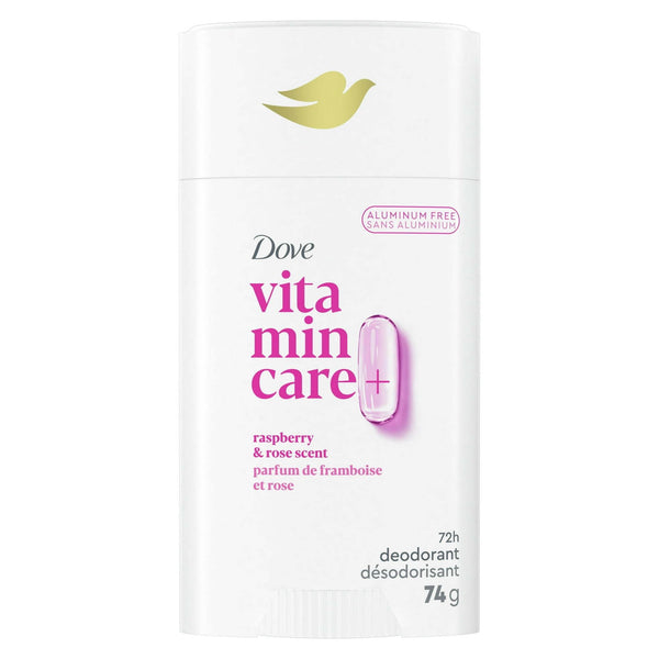 Dove VitaminCare+ No White Marks Women's Deodorant Stick Raspberry & Rose Aluminum Free, 2.6 oz EasyOptionXY LLC