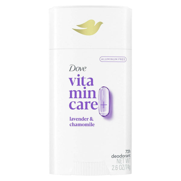 Dove VitaminCare+ No White Marks Women's Deodorant Stick Lavender & Chamomile Aluminum Free, 2.6 oz EasyOptionXY LLC