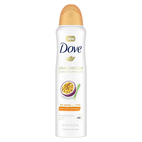 Dove Advanced Care Women's Antiperspirant Deodorant Dry Spray, Passion Fruit and Lemongrass, 3.8 oz EasyOptionXY LLC
