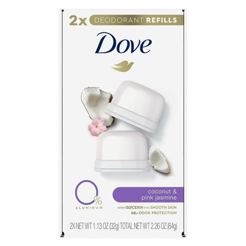 Dove Deodorant Refills Twin Pack, Coconut and Pink Jasmine, 1.13 oz EasyOptionXY LLC