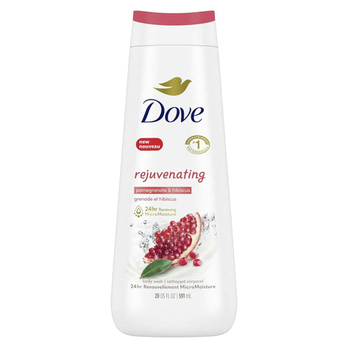 Dove Rejuvenating Gentle Women's Body Wash All Skin Type, Pomegranate & Hibiscus, 20 fl oz Twin Pack EasyOptionXY LLC