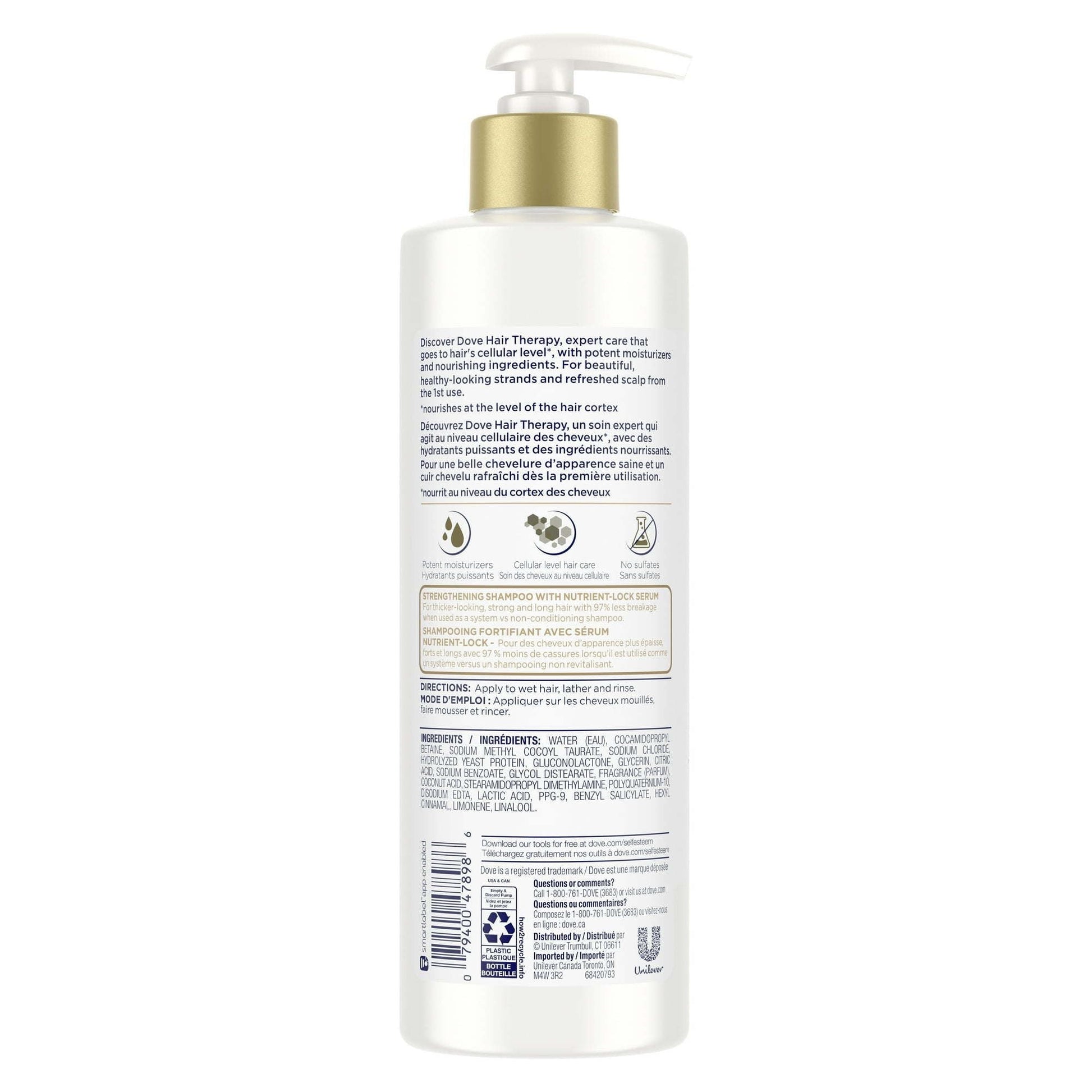 Dove Hair Therapy Breakage Remedy Daily Shampoo with Nutrient Lock Serum All Hair Types, 13.5 fl oz EasyOptionXY LLC