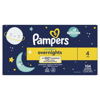 Pampers Swaddlers Overnights Diapers Size 4, 104 Count EasyOptionXY LLC