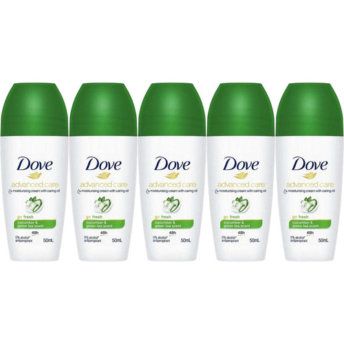 Dove Go Fresh Cucumber & Green Tea Scent Antiperspirant Roll-on, 50 Ml / 1.7 Ounce (Pack of 5) EasyOptionXY LLC
