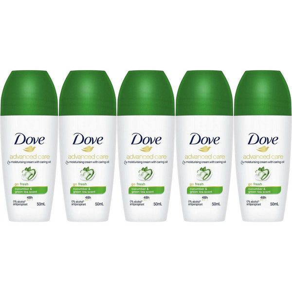 Dove Go Fresh Cucumber & Green Tea Scent Antiperspirant Roll-on, 50 Ml / 1.7 Ounce (Pack of 5) EasyOptionXY LLC