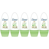 Dove Go Fresh Cucumber & Green Tea Scent Antiperspirant Roll-on, 50 Ml / 1.7 Ounce (Pack of 5) EasyOptionXY LLC