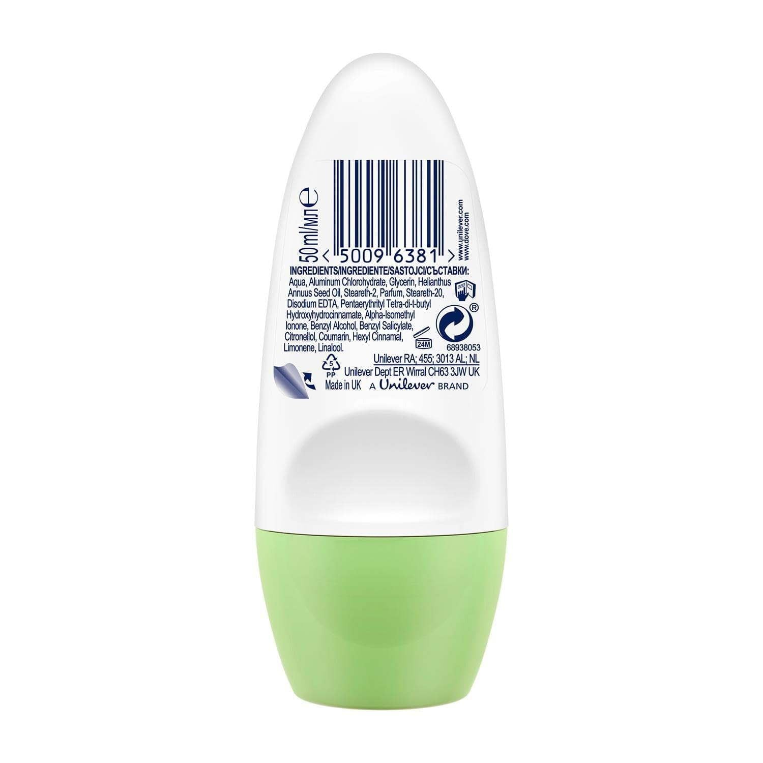 Dove Go Fresh Cucumber & Green Tea Scent Antiperspirant Roll-on, 50 Ml / 1.7 Ounce (Pack of 5) EasyOptionXY LLC