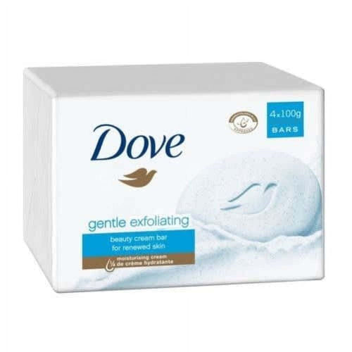 Dove Beauty Bar More Moisturizing Than Bar Soap Gentle Exfoliating With Mild Cleanser For Softer And Smoother Skin, 4 x 100g Pack EasyOptionXY LLC