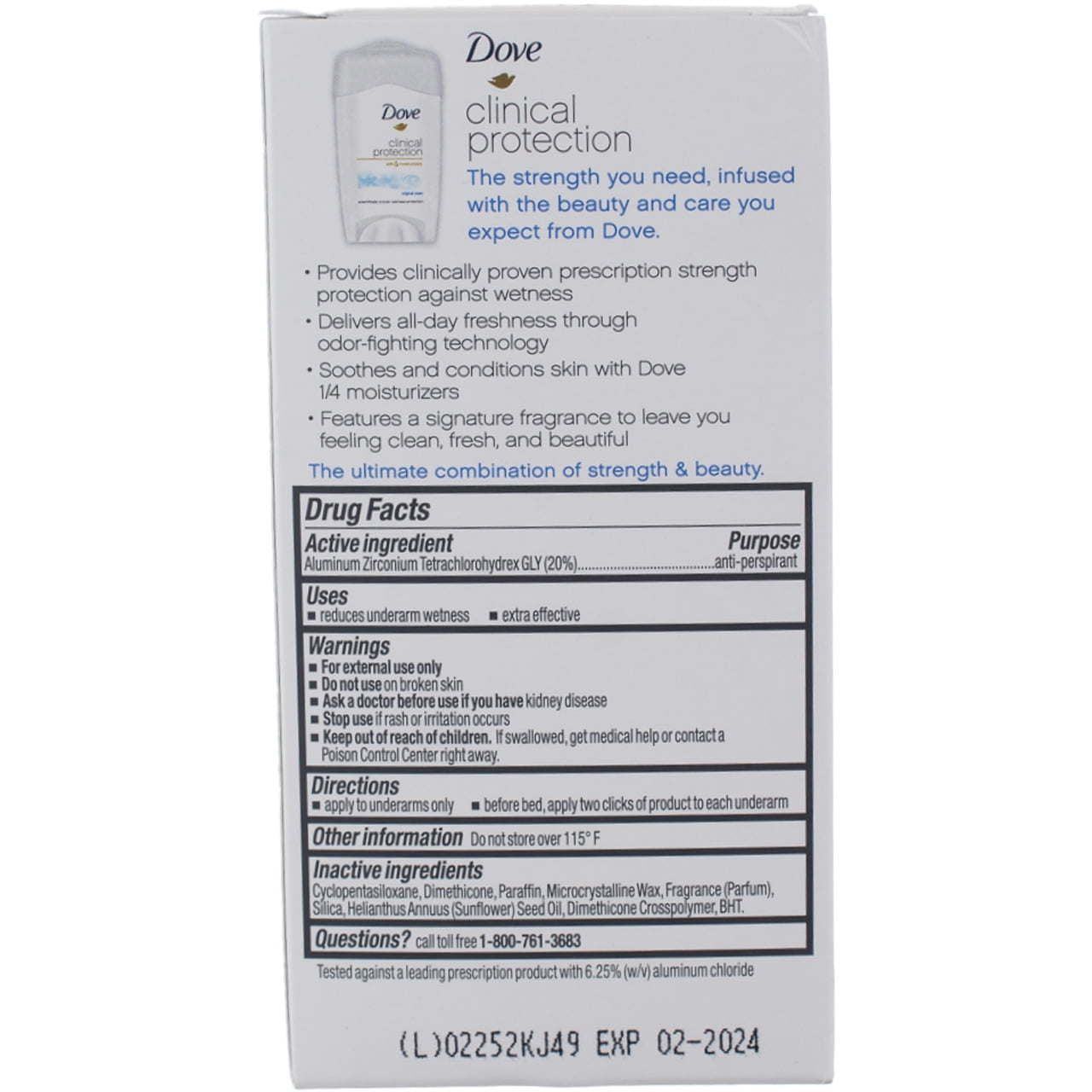 Dove Clinical Protection Anti-Perspirant Deodorant Solid Original Clean 1.70 oz (Pack of 3) EasyOptionXY LLC
