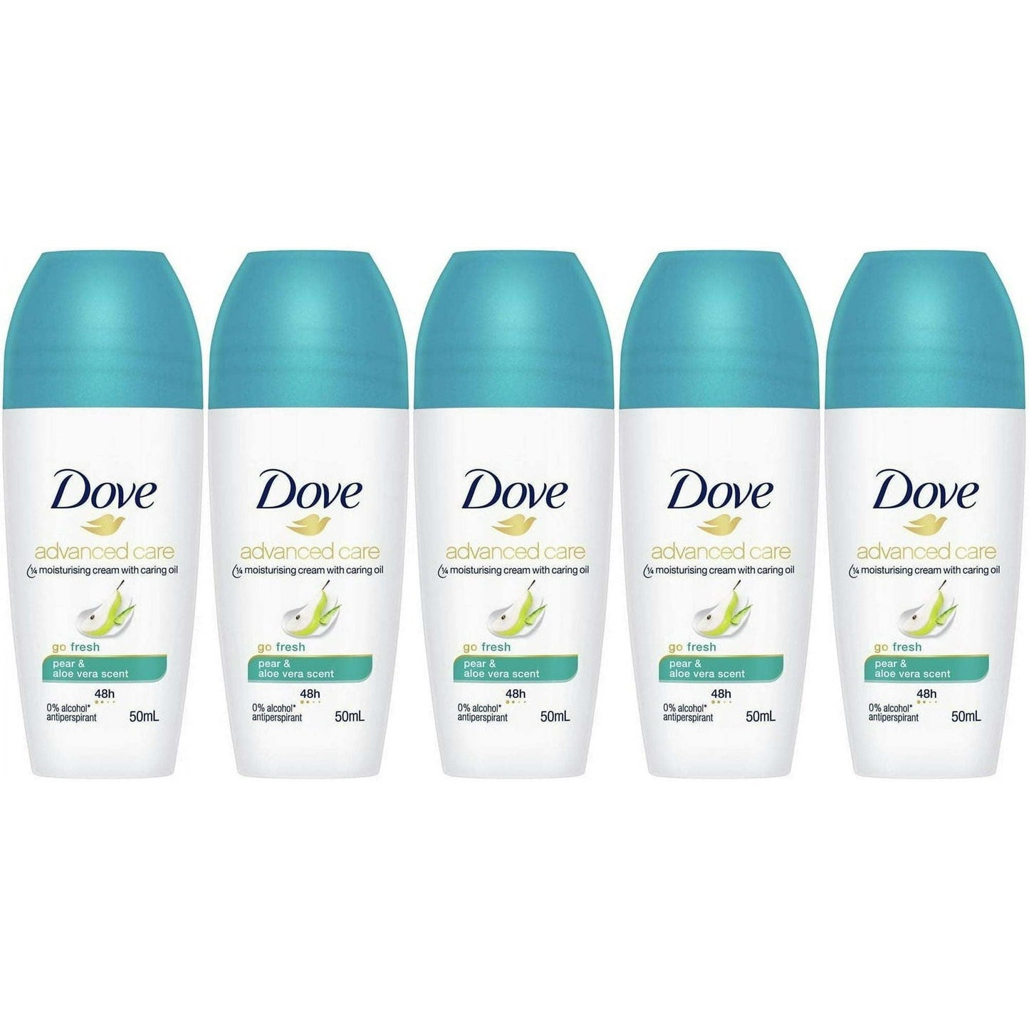 Dove Go Fresh Pear and Aloe Antiperspirant Roll-on, 50 Ml / 1.7 Ounce (Pack of 5) EasyOptionXY LLC