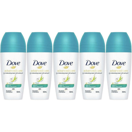 Dove Go Fresh Pear and Aloe Antiperspirant Roll-on, 50 Ml / 1.7 Ounce (Pack of 5) EasyOptionXY LLC