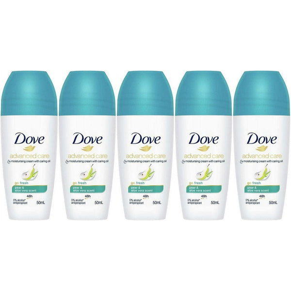 Dove Go Fresh Pear and Aloe Antiperspirant Roll-on, 50 Ml / 1.7 Ounce (Pack of 5) EasyOptionXY LLC