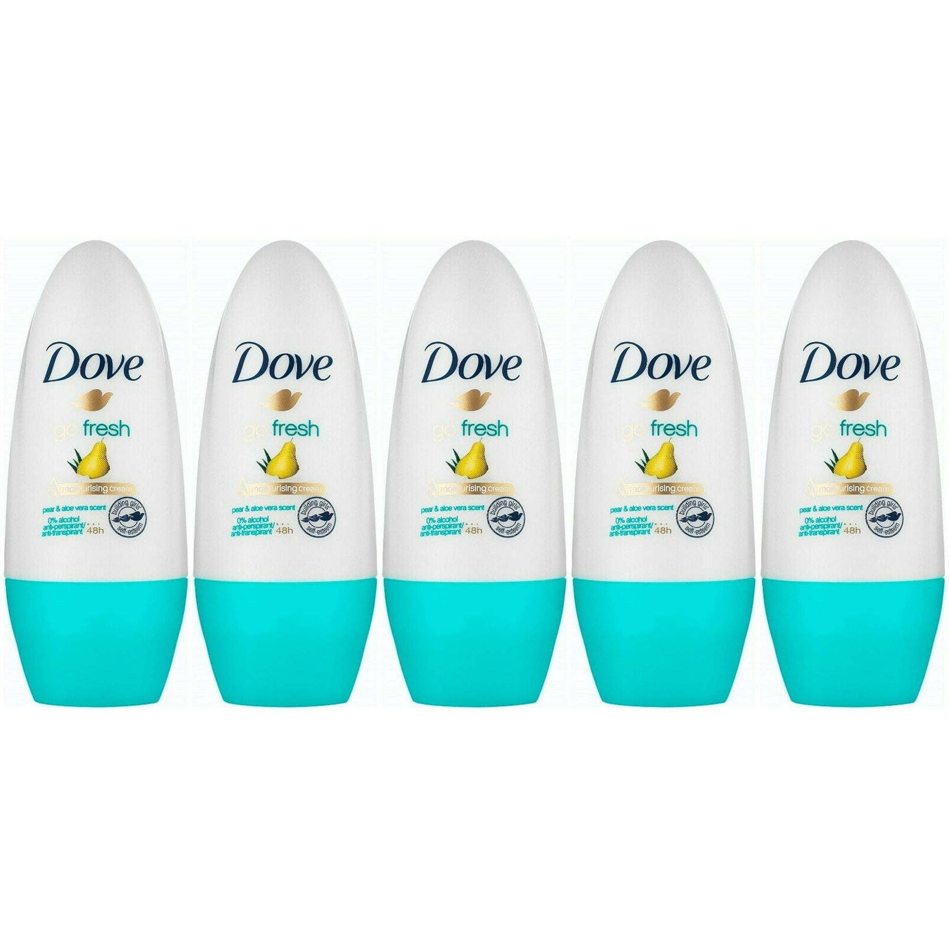 Dove Go Fresh Pear and Aloe Antiperspirant Roll-on, 50 Ml / 1.7 Ounce (Pack of 5) EasyOptionXY LLC