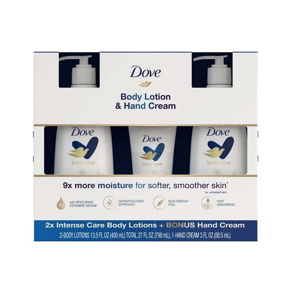 Dove 2x Intense Care 13.5 oz Body Lotions + 3oz Bonus Hand Cream EasyOptionXY LLC