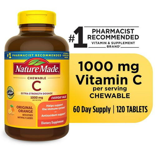 Nature Made Extra Strength Dosage Chewable Vitamin C 1000 mg per Tablets; 120 Count EasyOptionXY LLC