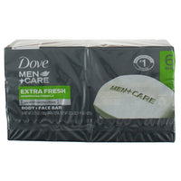 Dove Men+Care Body & Face Bars, Extra Fresh, 4.25 oz bars, 6 ea (Pack of 2) EasyOptionXY LLC