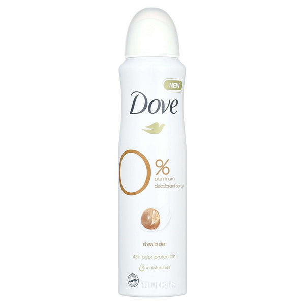 Dove 0% Aluminum Deodorant Spray Shea Butter Aluminum Free Deodorant For 48 Hour Protection 4OZ, 1 EasyOptionXY LLC