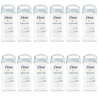 Pack of (12) Dove Anti-Perspirant Deodorant, Invisible Solid, Original Clean, 2.6 oz EasyOptionXY LLC