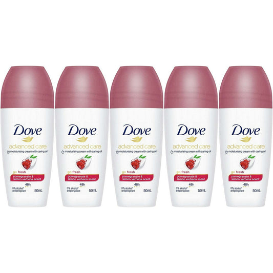 Dove Go Fresh Pomegranate & Lemon Verbena Scent Antiperspirant Roll-on, 50 Ml / 1.7 Ounce (Pack of 5) EasyOptionXY LLC