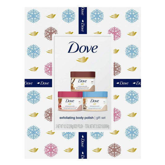 Dove Exfoliating Body Polish Gift Set, Macadamia, Brown Sugar & Coconut, and Pomegranate, 3 Count EasyOptionXY LLC