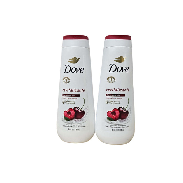 Dove Body Wash Revitalizante Cherry & Chia Milk (2 Pack) EasyOptionXY LLC