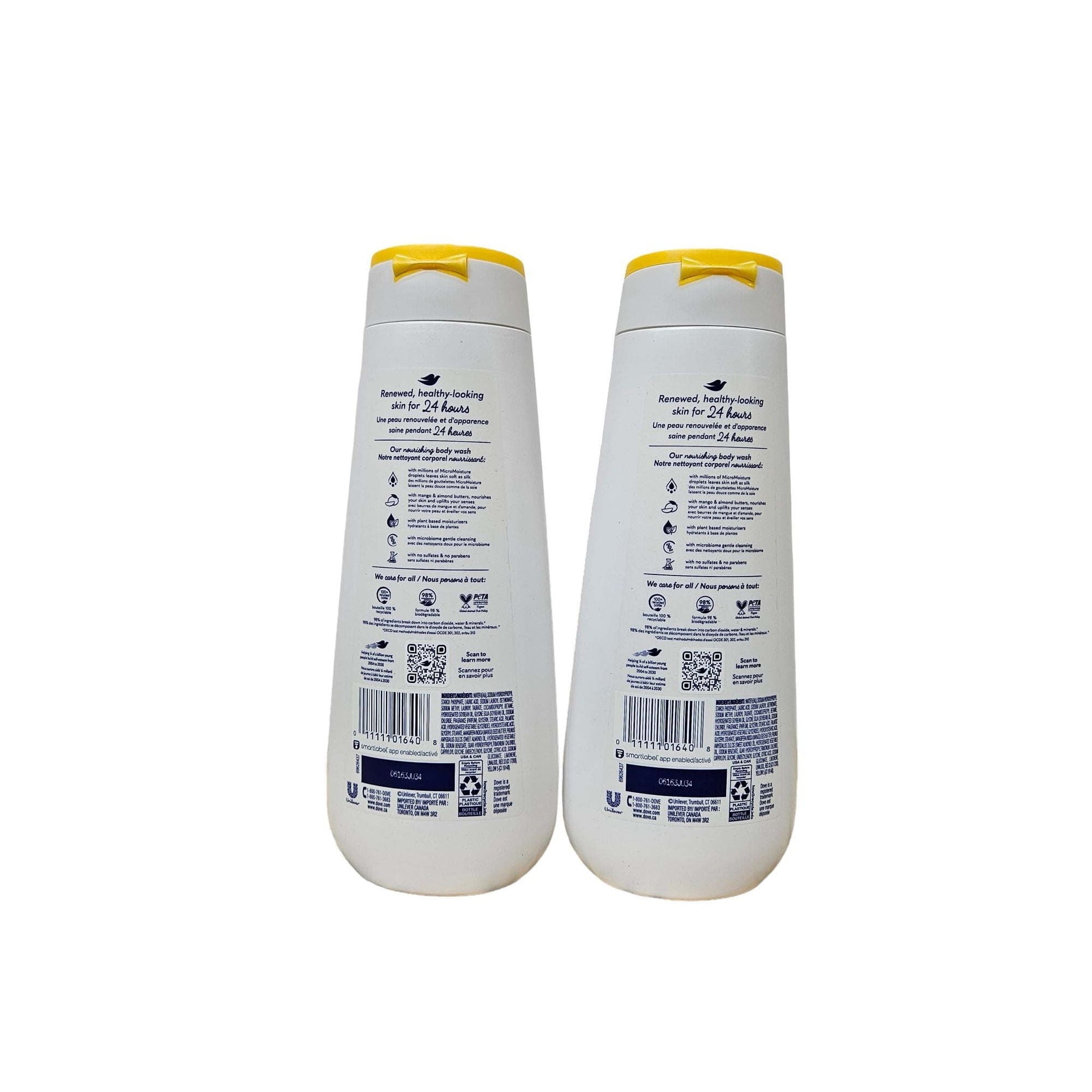 Dove Glowing Mango Butter and Almond Butter Body Wash (2 Pack) EasyOptionXY LLC