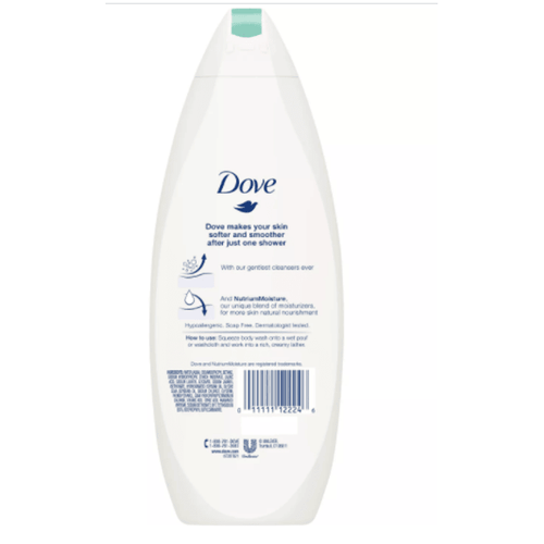 Dove Sensitive Skin Nourishing Body Wash, Unscented, 22 oz (Pack of 4) EasyOptionXY LLC