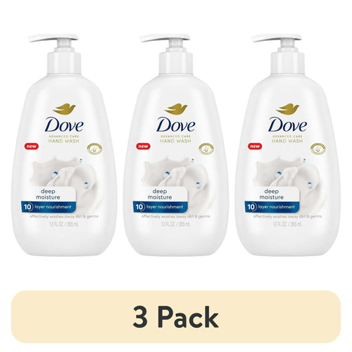 (3 pack) D ove Advanced Care Daily Use Deep Moisture Women's Hand Soap, 12 fl oz EasyOptionXY LLC