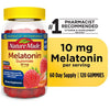 Nature Made Melatonin 10mg Per Serving Gummies; Dietary Supplement; 120 Count EasyOptionXY LLC
