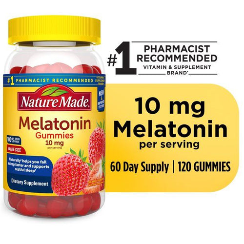 Nature Made Melatonin 10mg Per Serving Gummies; Dietary Supplement; 120 Count EasyOptionXY LLC