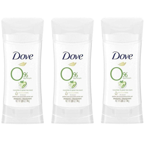 D ove 0% Aluminum Deodorant, Cucumber & Green Tea, 2.6 Ounce (Pack of 3) EasyOptionXY LLC