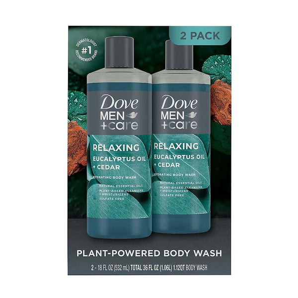 Dove Men+Care Relaxing Body Wash Eucalyptus and Cedar Oil, 2 pk./18 oz EasyOptionXY LLC