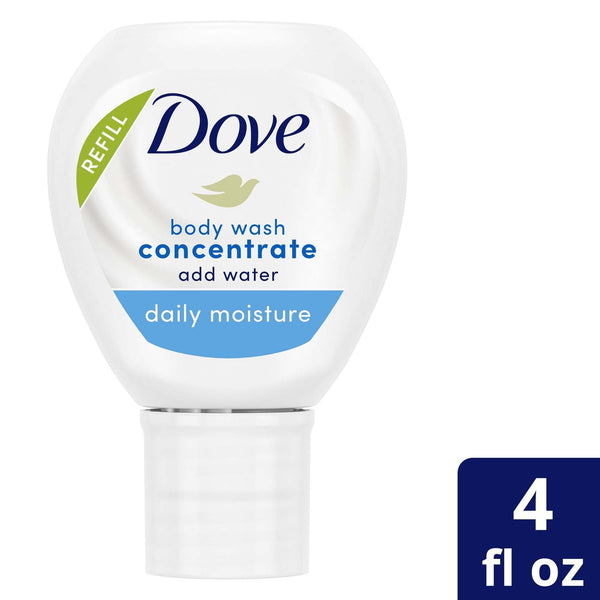 Dove Body Wash Concentrate Refill Daily Moisture Refill for use with Dove reusable bottle for Instantly Soft Skin and Lasting Nourishment 4 fl oz EasyOptionXY LLC